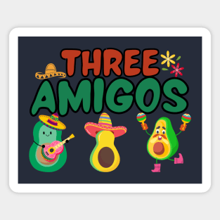 Tres Amigos Avocados Funny Cinco De Mayo Fiesta Mexican Magnet